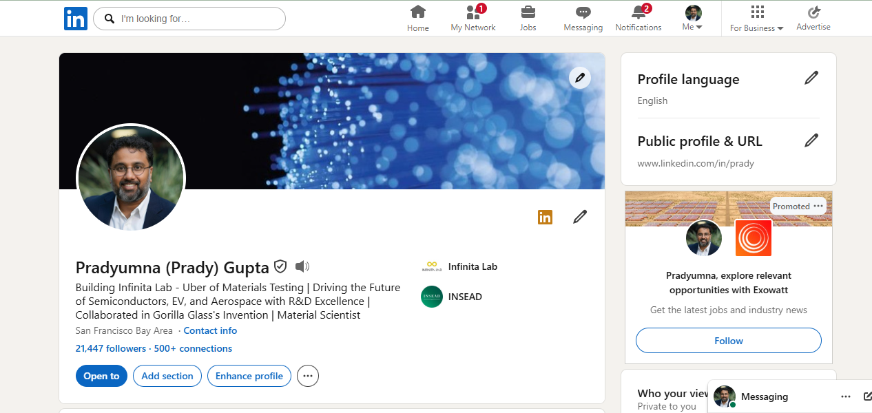 Pradyumna Gupta LinkedIn profile